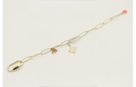 Pulsera acero inoxidable de cadena eslabón ovalado