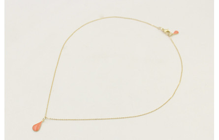 Solitario de acero inoxidable con cadena de eslabó