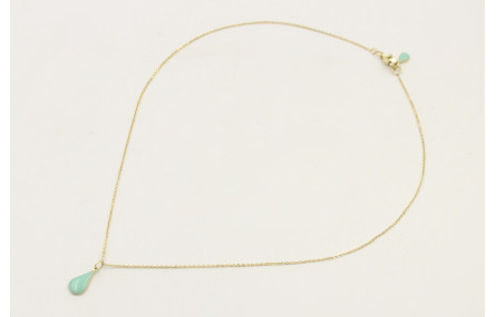 Solitario de acero inoxidable con cadena de eslabó