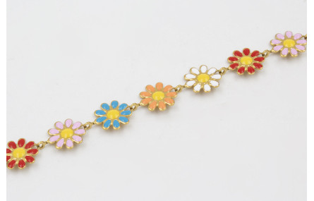 Pulsera acero inoxidable cadena de margaritas esma