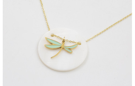 Collar acero inoxidable cadena eslabón pequeño col