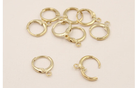 Cierre Aro 13mm diámetro Baño Oro 18K-3 micras