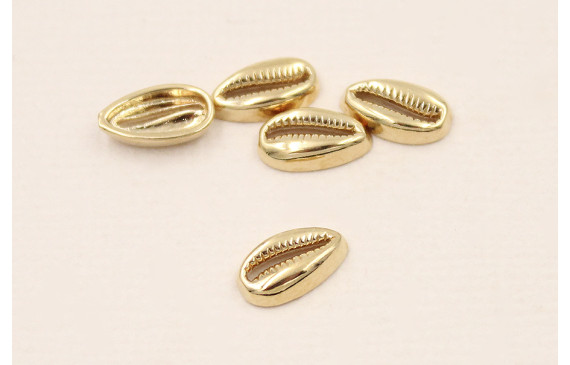 Cuenta Concha 9*5,5*3mm Baño Oro 18K 3 micras