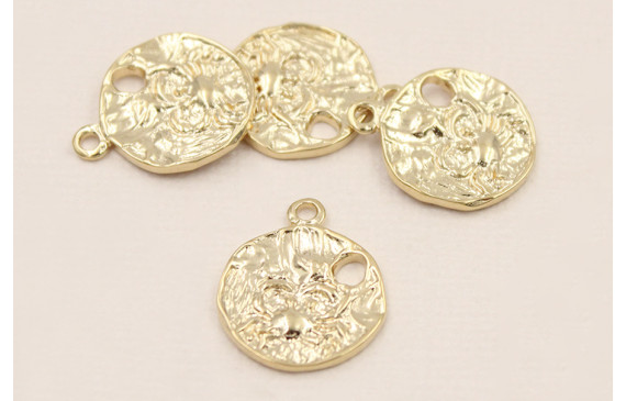 Medalla cangrejo 16*1,5mm  Baño Oro 18K y 3 micras