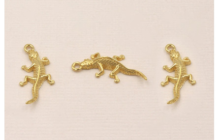 Golgante Lagarto 25*11mm Baño Oro 3micras 18 K