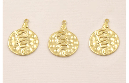 Chapa Colgante serpiente 24*12mm Baño Oro 3m. 18K