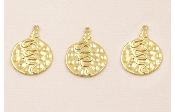 Chapa Colgante serpiente 24*12mm Baño Oro 3m. 18K