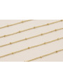 Cadena 1mm con microbola de 1,5mm Baño Oro 3M 18K