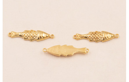 Entrepieza PEZ 24*6mm Baño ORO 18K 3 Micras