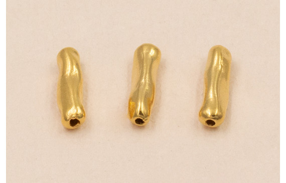 Palo de Coral 12*3mm Latón  Oro 3M - 18K