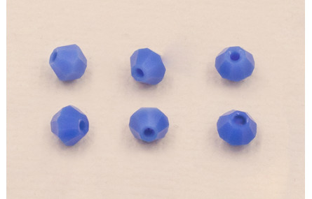 Bicono Facetado de 4mm Color Azul