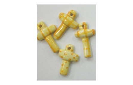 Cruz Cerámica Amarilla