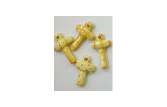 Cruz Cerámica Amarilla