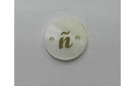 disco nacar 15mm letra ñ