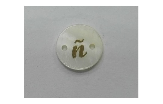 disco nacar 15mm letra ñ