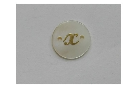 disco nacar 15mm letra x