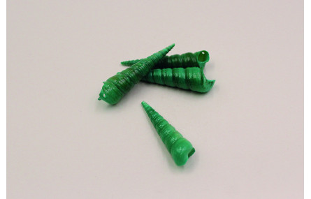 Caracola tubo 50*12mm verde con agujero