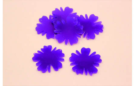 Flor Metacrilato 36mm diámetro Morado