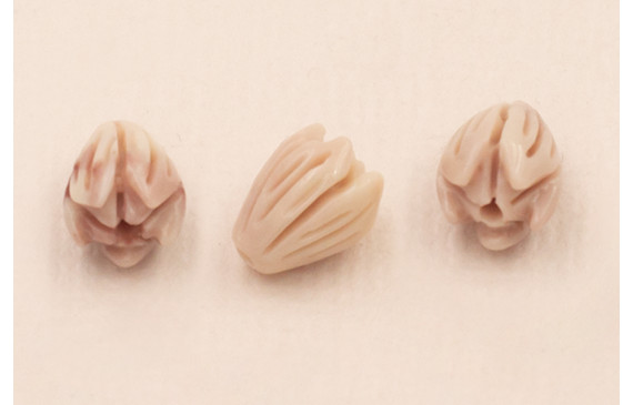 Flor Resina de Coral 8*6mm Morado-Beige