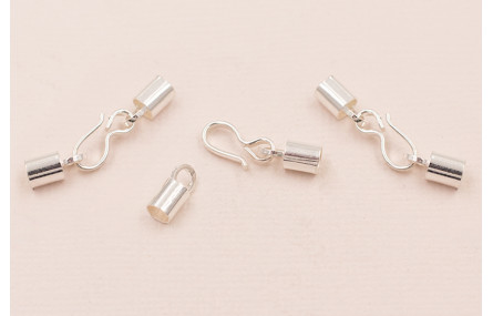 CIERRE COMPLETO PLATA largo de 26mm y paso de 3,5m