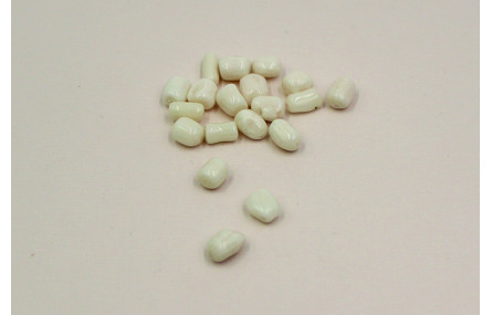 Tubo Irregular coral 9-6 *5mm Blanco