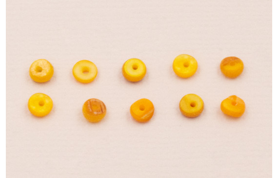 Ristra de 40cms de Discos Coral 4mm Color amanecer