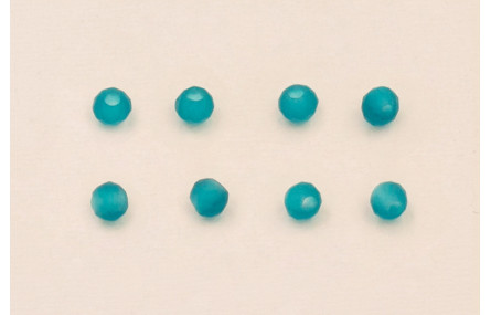 Ristra 36cms de Bola de Piedra de 2mm Azul transp