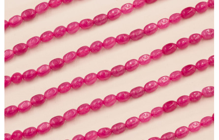 Pepita Jade 6*5mm color Granate