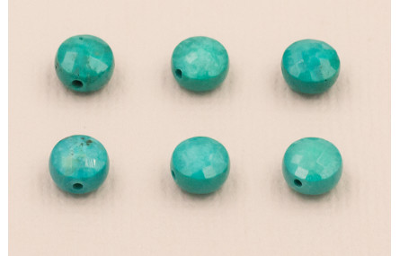 Disco Facetado Turquesa 10*10mm