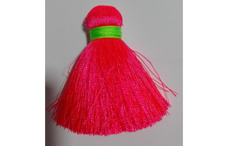 Pompón ancho 60mm*15mm Fuxia