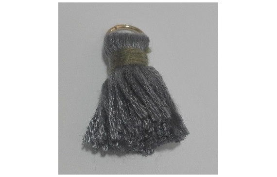 Pompon cordón grueso 25mm Gris-Verde