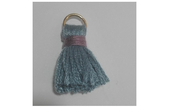 Pompon cordón grueso 25mm Azul-Morado