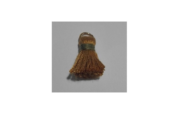 Pompon cordón grueso 25mm Ocre-Marrón