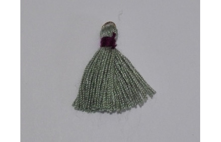 Pompon bicolor 16mm Gris-Morado