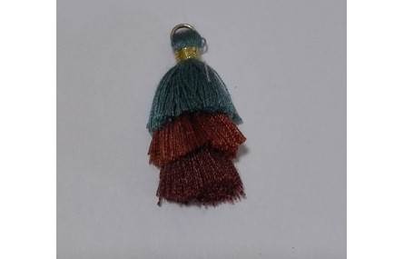 Pompon triple Azul-Caldera-Granate