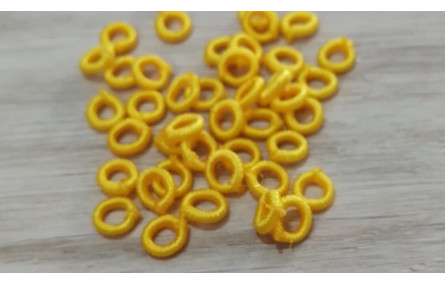 Aro Elástico 5mm. Agujero de 3mm. Amarillo Huevo