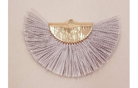 Pendiente abanico 45*25mm Gris