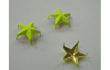 Tachuela estrella 16mm amarillo fluor