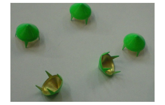 Tachuela cónica 10mm Verde fluor