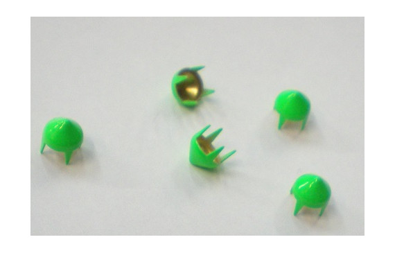 Tachuela cónica 6,5mm Verde fluor