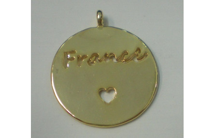 Medalla France 25mm Dorada