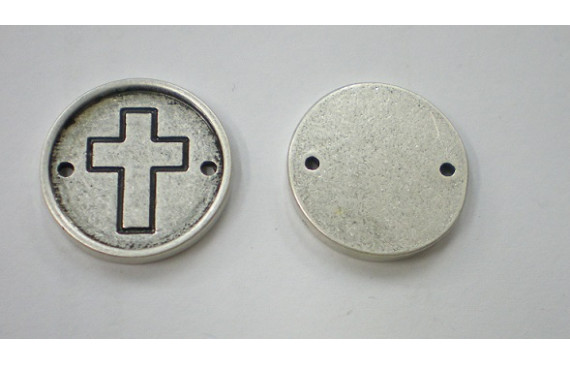 Chapa CRUZ 22*1,5mm Plata Vieja