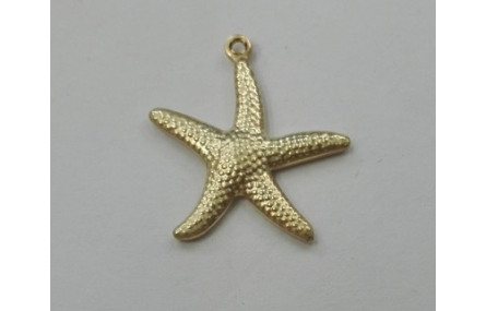 Colgante Estrella de Mar 20mm diametro Dorada
