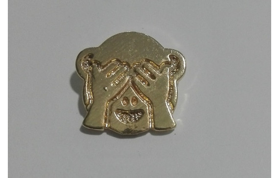 Emoticono Mono colgante 12mm Dorado