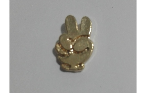 Emoticono Victoria colgante  12mm Dorado