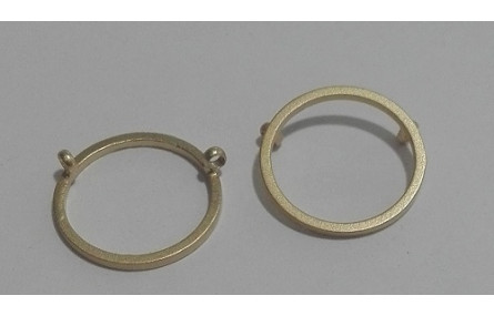 Aro 13mm con arandelas Oro Mate