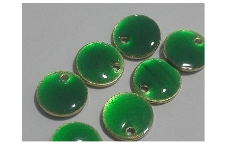 Disco esmaltado 8mm verde 
