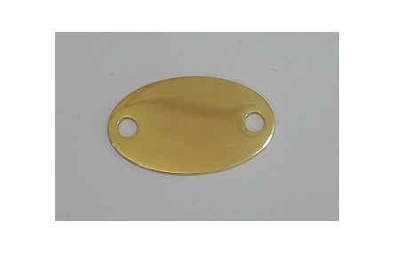 Cuenta Ovalo acero Inoxidable 25*15mm Oro