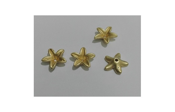 Colgante Flor 9mm diámetro Oro Mate