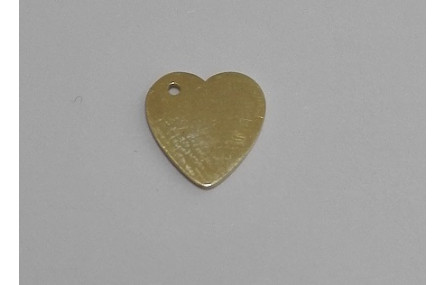 Cuenta Corazón Acero Inoxidable 10*10mm Oro